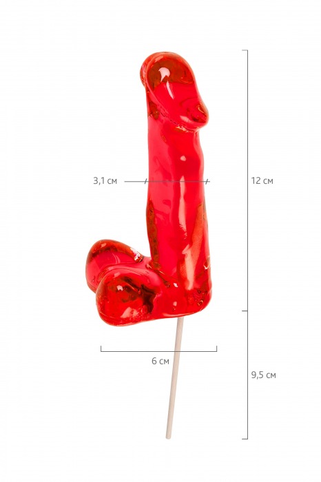 Красный леденец в форме члена со вкусом виски - 173 гр. - Sosuчki - купить с доставкой в Камышине