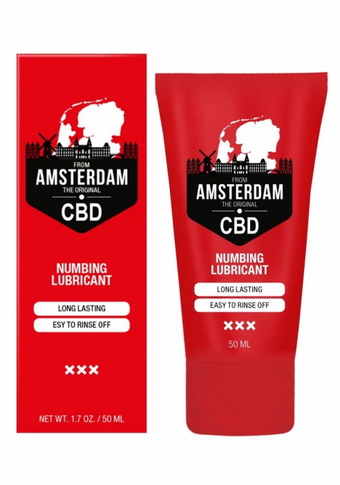 Пролонгирующий лубрикант Numbing CBD from Amsterdam - 50 мл. - Shots Media BV - купить с доставкой в Камышине