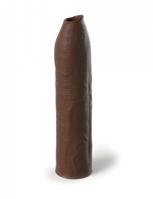 Коричневая насадка-удлинитель Uncut Silicone Penis Enhancer - 17,8 см. - Pipedream - в Камышине купить с доставкой