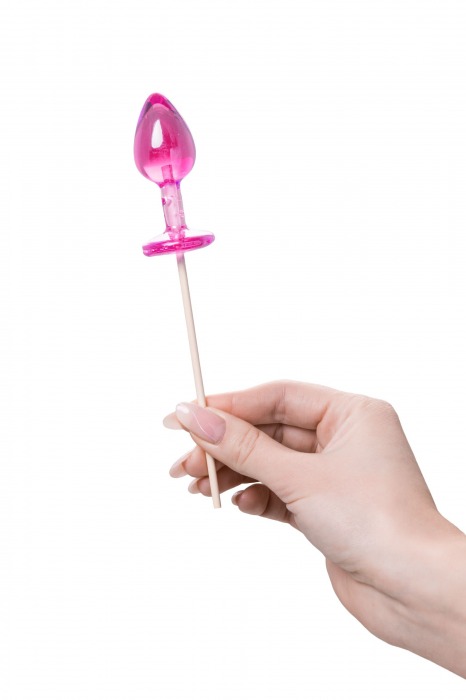Розовый леденец  в форме анальной втулки со вкусом айриш крим - 29 гр. - Sosuчki - купить с доставкой в Камышине