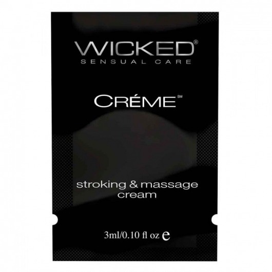 Крем для массажа и мастурбации Wicked Stroking and Massage Creme - 3 мл. - Wicked - купить с доставкой в Камышине