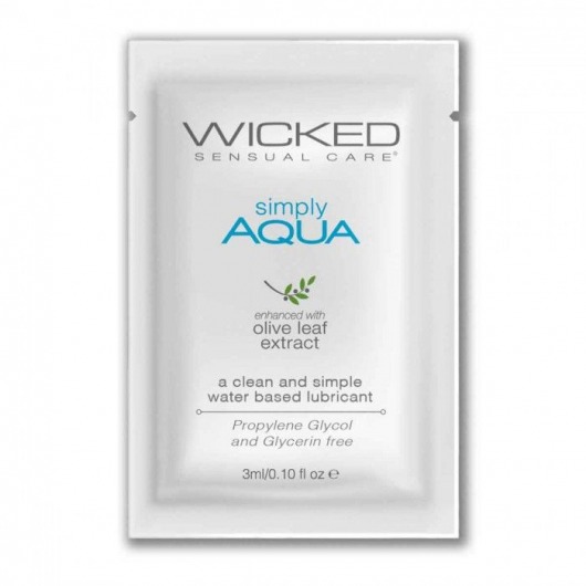 Легкий лубрикант на водной основе Wicked Simply AQUA - 3 мл. - Wicked - купить с доставкой в Камышине