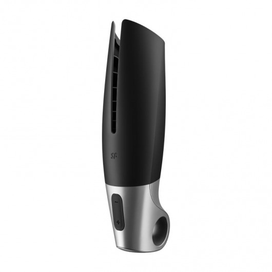 Черный мастурбатор с вибрацией Power Masturbator - Satisfyer - в Камышине купить с доставкой