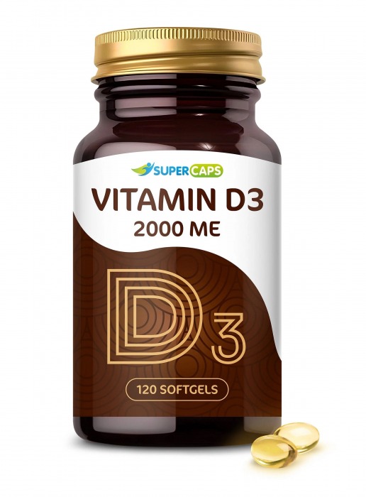 Пищевая добавка SuperCaps VITAMIN D3 2000 ME - 120 капсул - SuperCaps - купить с доставкой в Камышине