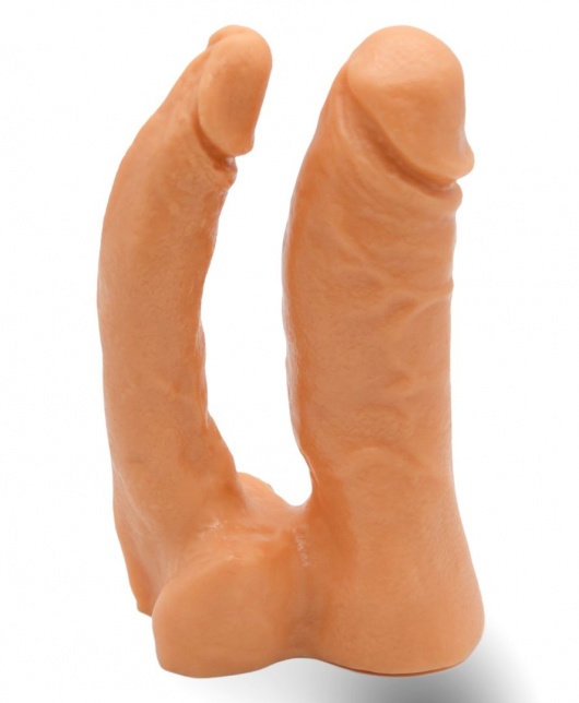 Двойной фаллоимитатор на трусиках с плугом - 15 см. - LOVETOY (А-Полимер) - купить с доставкой в Камышине