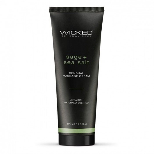 Массажный легкий крем WICKED Sage plus Sea Salt - 120 мл. - Wicked - купить с доставкой в Камышине