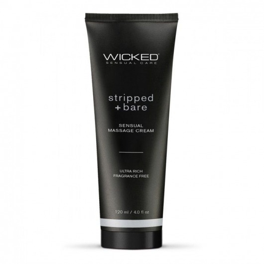 Массажный легкий крем WICKED Stripped plus Bare - 120 мл. - Wicked - купить с доставкой в Камышине