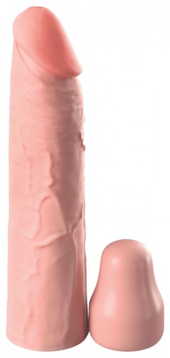 Телесная насадка-удлинитель 1 Inch Silicone X-tension - 17,8 см. - Pipedream - в Камышине купить с доставкой