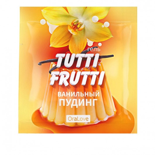 Пробник гель-смазки Tutti-frutti со вкусом ванильного пудинга - 4 гр. - Биоритм - купить с доставкой в Камышине