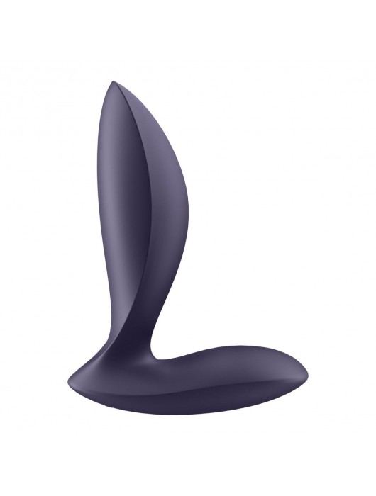 Фиолетовый анальный вибростимулятор Power Plug - Satisfyer - в Камышине купить с доставкой