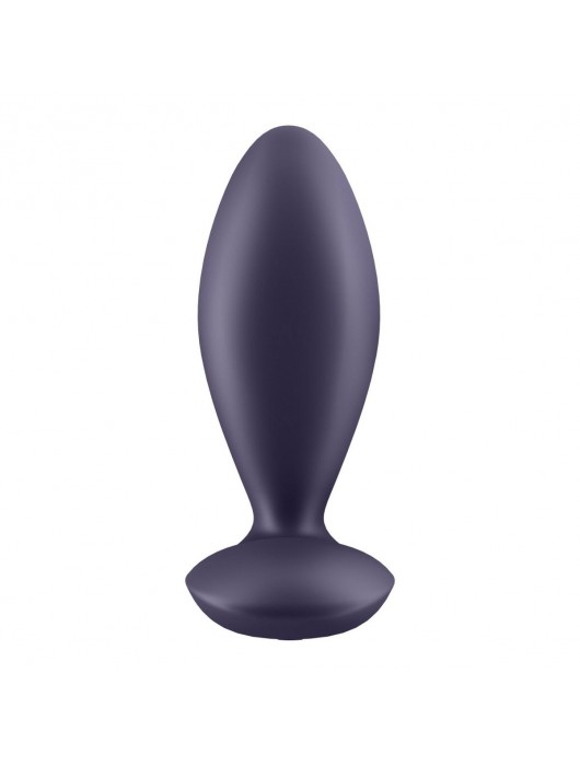 Фиолетовый анальный вибростимулятор Power Plug - Satisfyer - в Камышине купить с доставкой