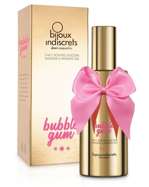 Гель с ароматом жвачки Bubblegum 2-in-1 Scented Silicone Massage And Intimate Gel - 100 мл. - Bijoux Indiscrets - купить с доставкой в Камышине