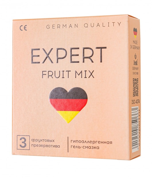 Ароматизированные презервативы EXPERT Fruit Mix - 3 шт. - Expert - купить с доставкой в Камышине