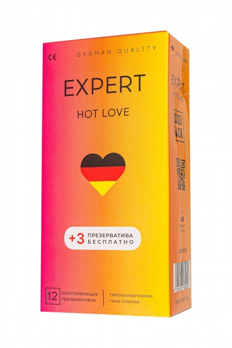 Презервативы EXPERT Hot Love с разогревающим эффектом - 12 шт.(+3 в подарок) - Expert - купить с доставкой в Камышине