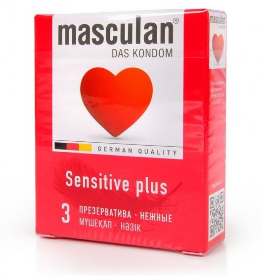 Презервативы Masculan Sensitive plus - 3 шт. - Masculan - купить с доставкой в Камышине