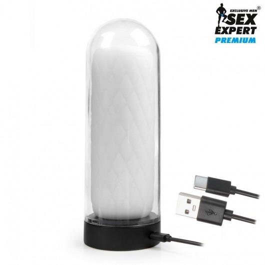 Оригинальный мастурбатор в колбе с нагревом - Sex Expert - в Камышине купить с доставкой