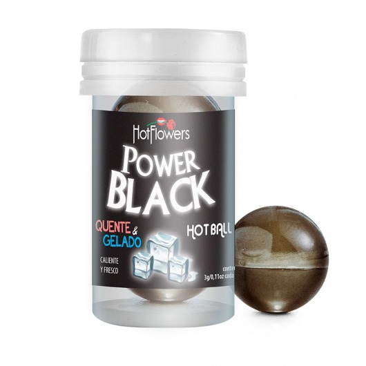 Интимный гель Power Black Hot Ball с охлаждающе-разогревающим эффектом (2 шарика по 3 гр.) - HotFlowers - купить с доставкой в Камышине