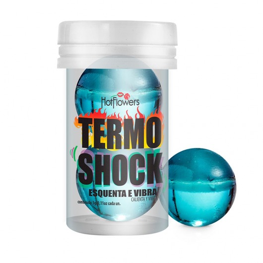 Интимный гель Termo Shock Hot Ball с разогревающе-покалывающим эффектом (2 шарика по 3 гр.) - HotFlowers - купить с доставкой в Камышине