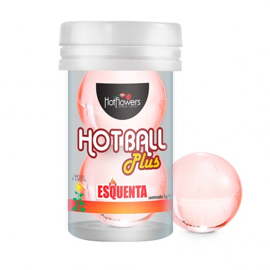 Лубрикант на масляной основе Hot Ball Plus с разогревающим эффектом (2 шарика по 3 гр.) - HotFlowers - купить с доставкой в Камышине