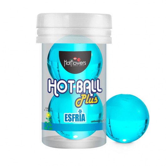 Лубрикант на масляной основе Hot Ball Plus с охлаждающим эффектом (2 шарика по 3 гр.) - HotFlowers - купить с доставкой в Камышине