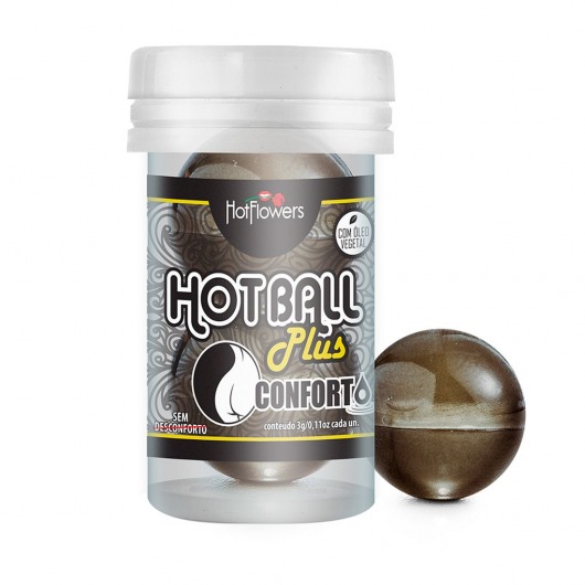 Анальный лубрикант на масляной основе Hot Ball Plus Conforto (2 шарика по 3 гр.) - HotFlowers - купить с доставкой в Камышине