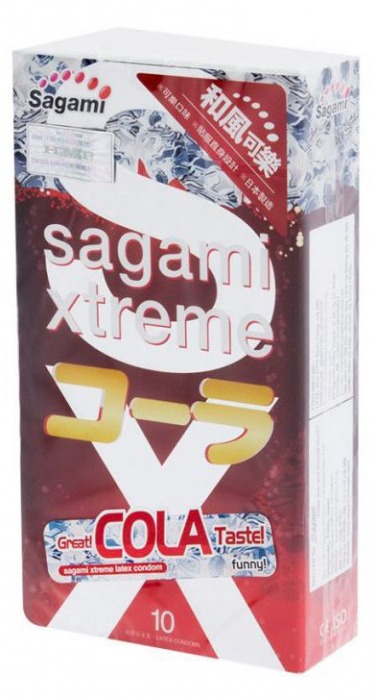 Ароматизированные презервативы Sagami Xtreme COLA - 10 шт. - Sagami - купить с доставкой в Камышине