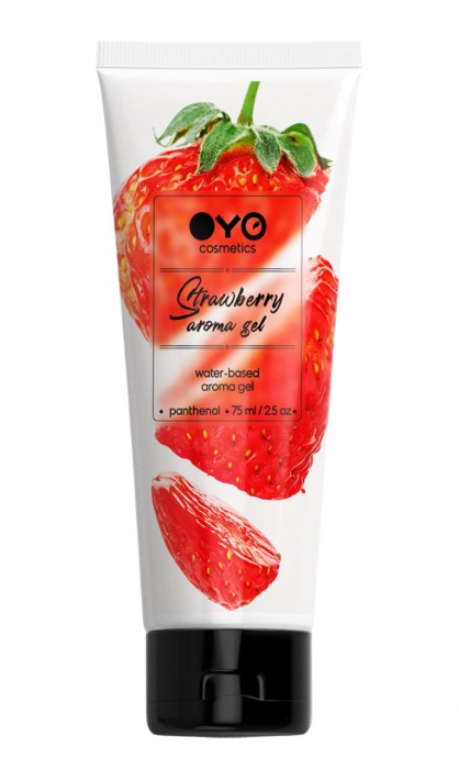 Лубрикант на водной основе OYO Aroma Gel Strawberry с ароматом клубники - 75 мл. - OYO - купить с доставкой в Камышине