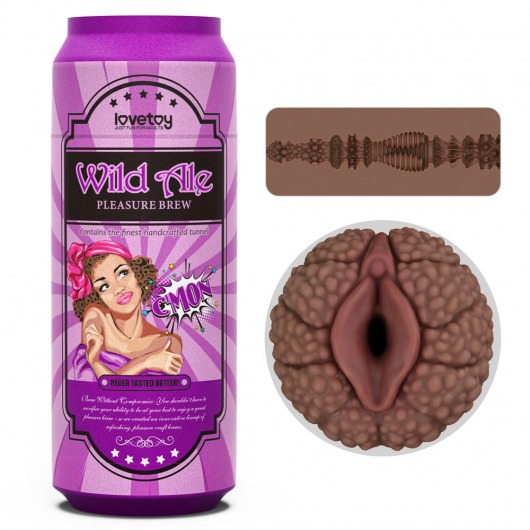 Коричневый мастурбатор-вагина Pleasure Brew Masturbator-Wild Ale в банке - Lovetoy - в Камышине купить с доставкой