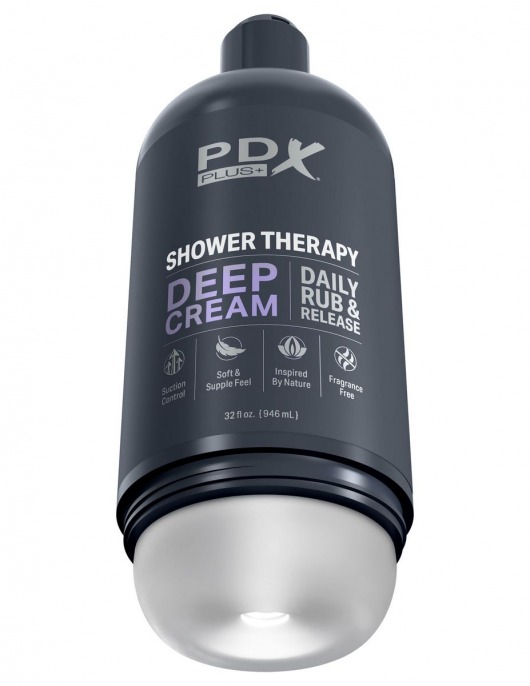Мастурбатор в бутылке Shower Therapy Deep Cream - Pipedream - в Камышине купить с доставкой