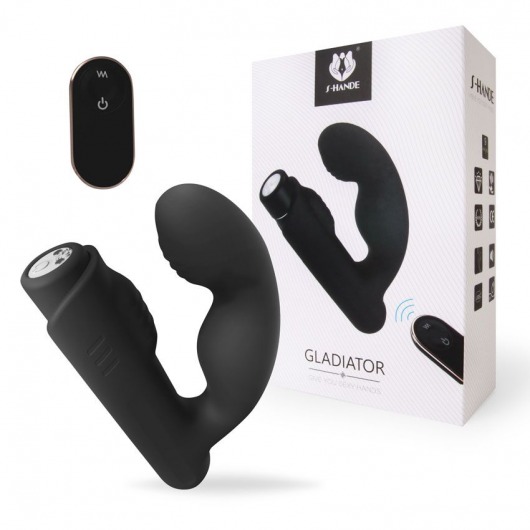 Черный вибромассажер Gladiator - 10,7 см. - S-HANDE - в Камышине купить с доставкой