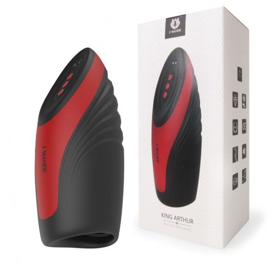 Черно-красный вибромастурбатор King Arthur - S-HANDE - в Камышине купить с доставкой