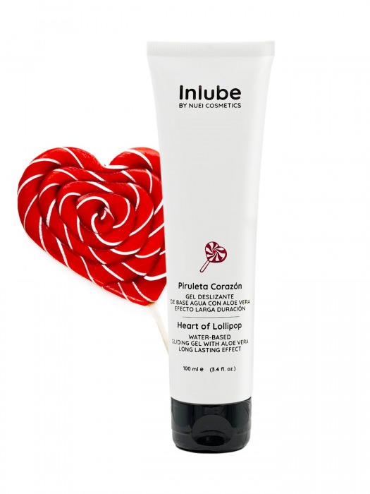 Смазка на водной основе Nuei Inlube Lollipop с алоэ вера и ароматом леденцов - 100 мл. - Nuei cosmetics - купить с доставкой в Камышине