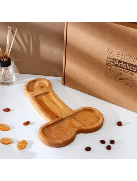 Деревянное блюдо для подачи в форме члена (32,5 х 20 х 1,7 см) - Сима-Ленд - купить с доставкой в Камышине