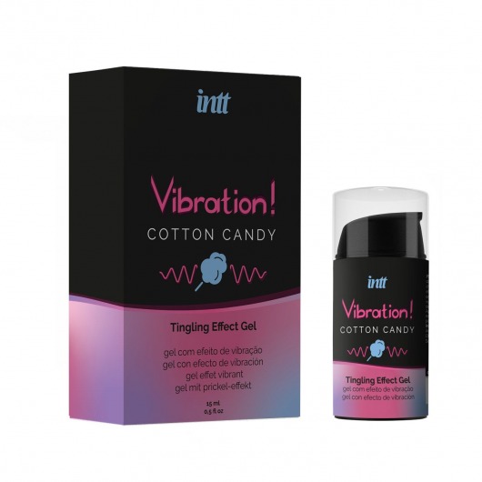 Жидкий вибратор Vibration Cotton Candy с ароматом сахарной ваты - 15 мл. - INTT - купить с доставкой в Камышине