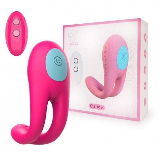 Розовое виброкольцо с пультом ДУ - I-MOON - в Камышине купить с доставкой