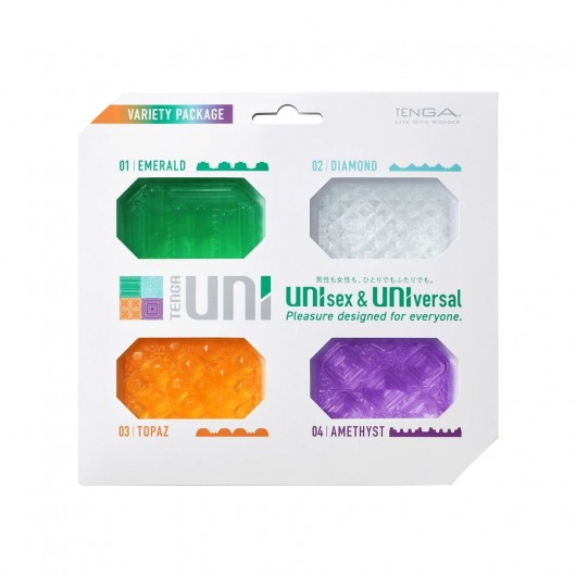 Набор из 4 мастурбаторов-стимуляторов Tenga Uni Variety Pack - Tenga - в Камышине купить с доставкой