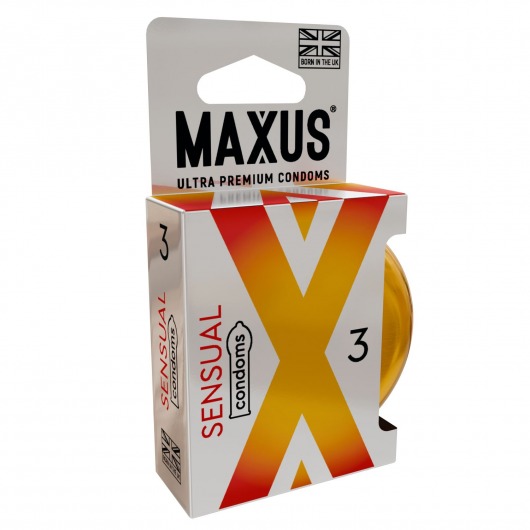 Презервативы анатомической формы Maxus Sensual - 3 шт. - Maxus - купить с доставкой в Камышине