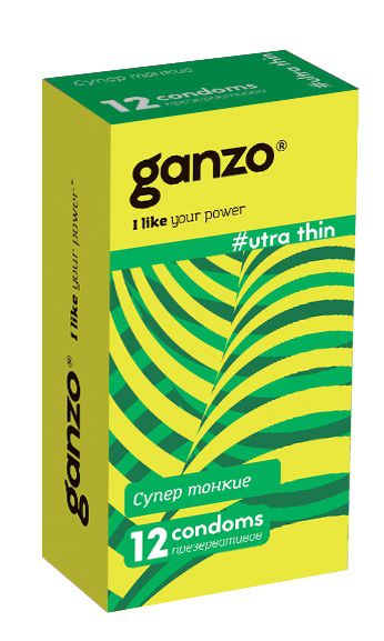 Ультратонкие презервативы Ganzo Ultra thin - 12 шт. - Ganzo - купить с доставкой в Камышине