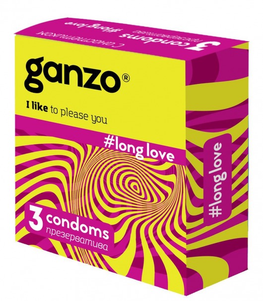 Презервативы с анестетиком для продления удовольствия Ganzo Long Love - 3 шт. - Ganzo - купить с доставкой в Камышине