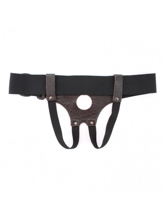 Трусики для страпона коричневого цвета - БДСМ Арсенал - купить с доставкой в Камышине