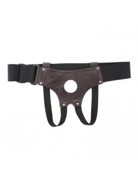 Трусики для страпона коричневого цвета - БДСМ Арсенал - купить с доставкой в Камышине