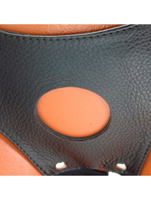 Трусики для страпона коричневого цвета - БДСМ Арсенал - купить с доставкой в Камышине