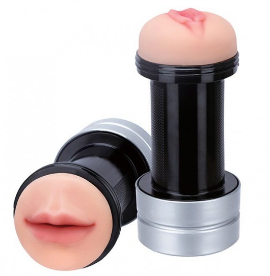 Двусторонний мастурбатор REALSTUFF 2 IN 1 HUMMER MOUTH   VAGINA - ротик и вагина - Dream Toys - в Камышине купить с доставкой