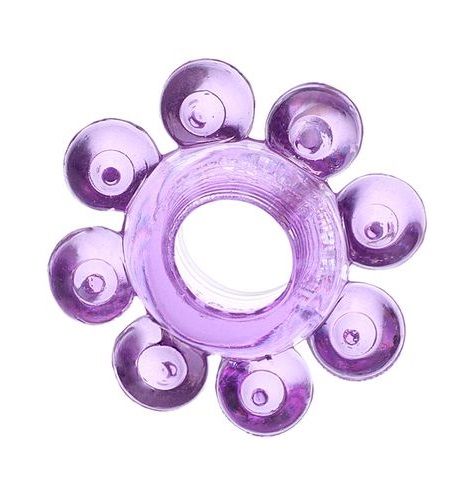 Мягкая фиолетовая гелевая насадка - Toyfa Basic - в Камышине купить с доставкой