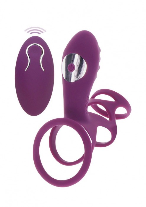 Фиолетовая эрекционная вибронасадка Halo Halo C-Ring Sleeve - Toy Joy - в Камышине купить с доставкой