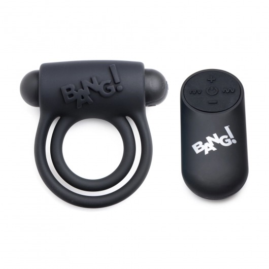 Черное эрекционное виброкольцо 28X Remote Control Vibrating Cock Ring   Bullet - XR Brands - в Камышине купить с доставкой