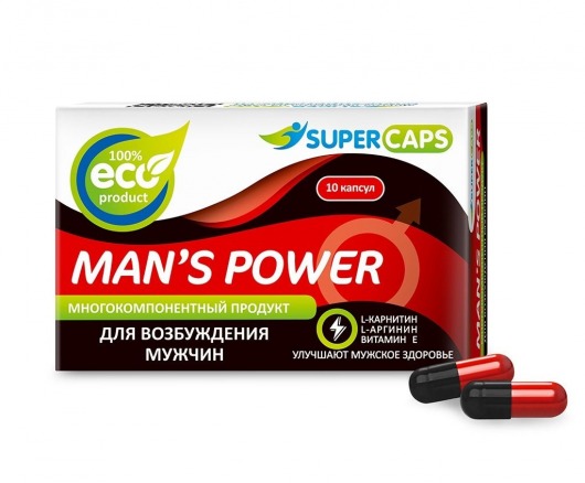 Возбуждающее средство Man’s power - 10 капсул (+1 в подарок) - SuperCaps - купить с доставкой в Камышине