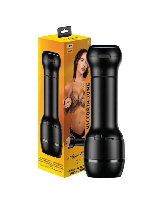 Мастурбатор-ротик с интерактивной насадкой PowerBlow   FeelVictoria Mouth - Kiiroo - в Камышине купить с доставкой