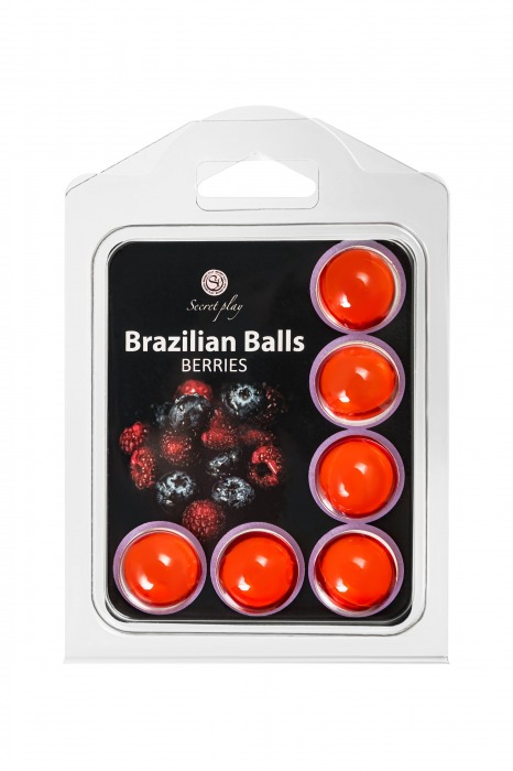 Набор из 6 шариков с массажным маслом Brazilian Balls с ароматом ягод - Secret Play - купить с доставкой в Камышине