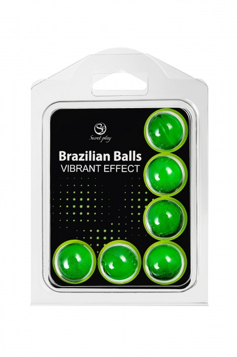 Набор из 6 шариков с массажным маслом Brazilian Balls с эффектом вибрации - Secret Play - купить с доставкой в Камышине